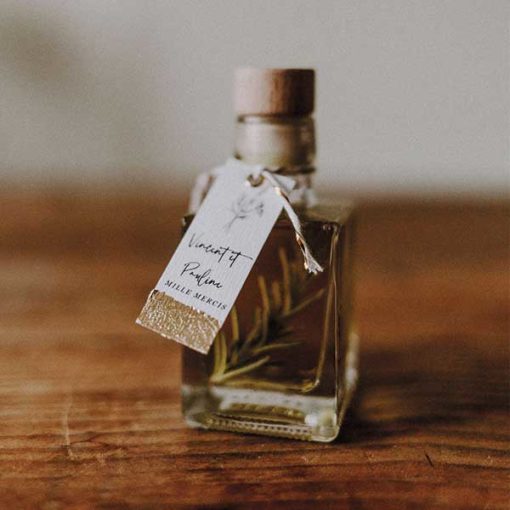 cadeau invites huile d olive bio en flacon et bouchon bois
